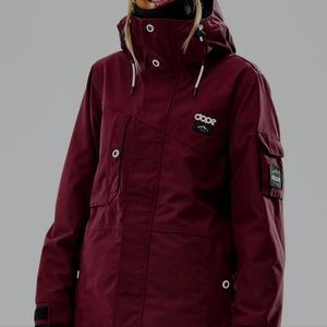 DOPE SNOW ZIP BURGUNDY JACKET SMALL WORN 1X